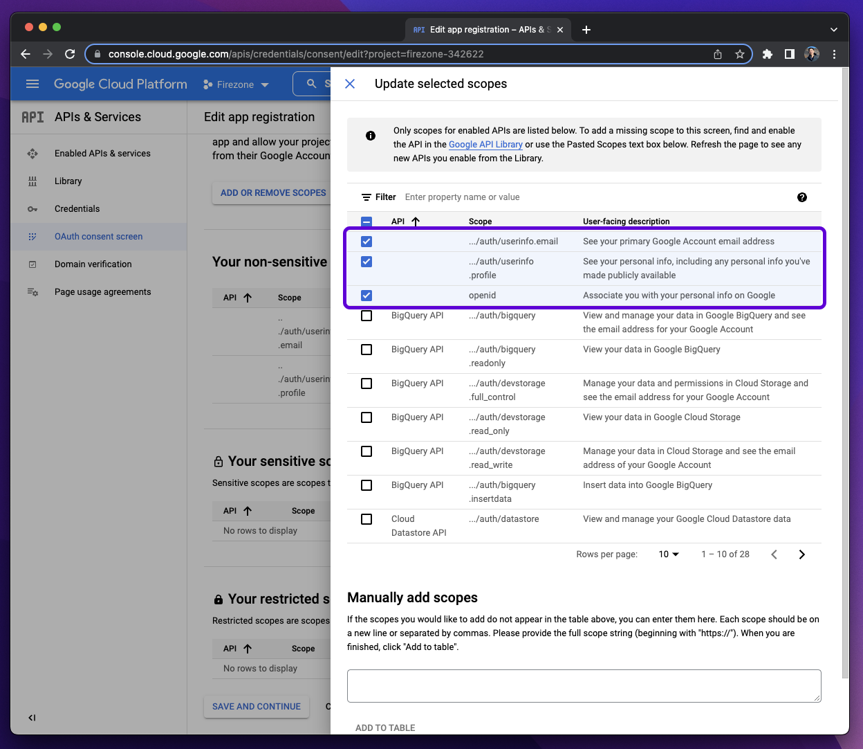 oauth consent scopes